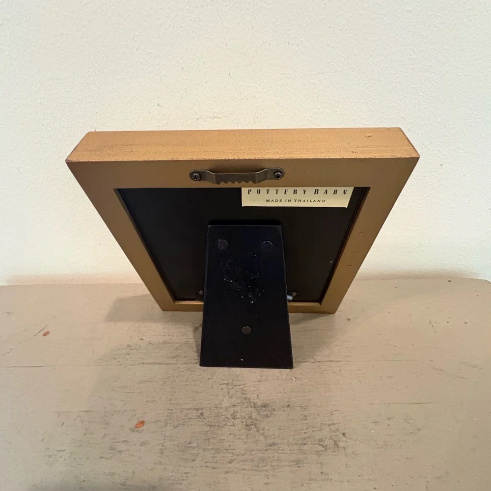 Pottery Barn Gold-Tone Wood Square Picture Frame